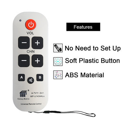 Big Button Simple TV Remote Universal Large Button Remote Control for Seniors